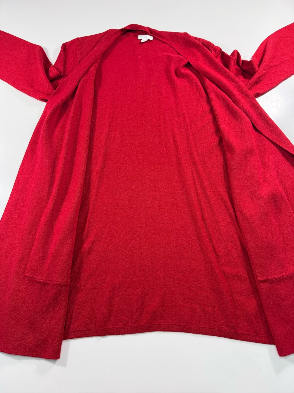 J. Jill Red Open-Front Pocket Cardigan - Picture 6 of 8